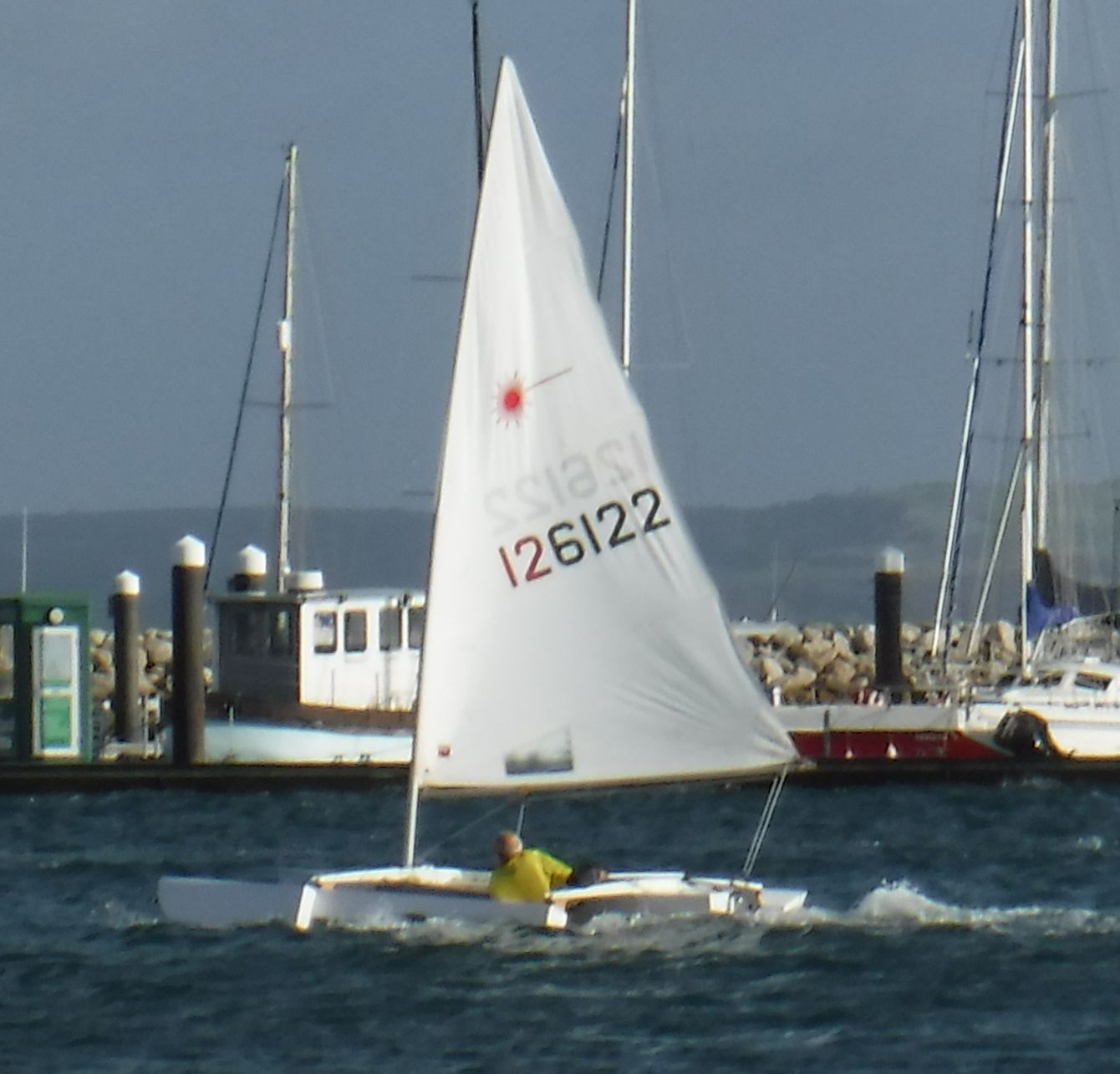 Fred sailing after a tow start
